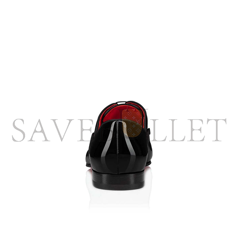 ch**an louboutin greggy chickoxF0rds patent calf leather black men 3220753j323